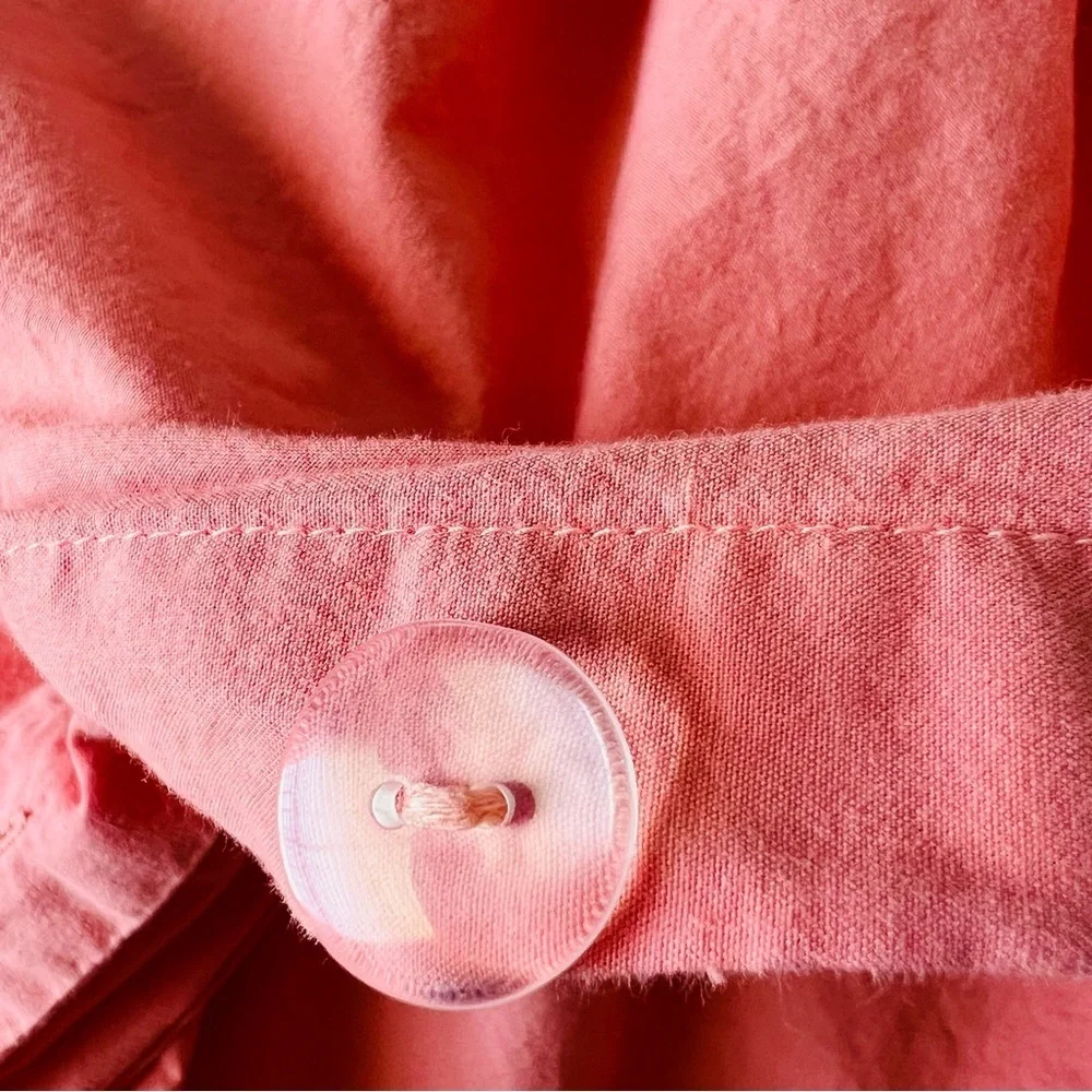 NORDSTROM AT HOME  Duvet Cover King Size 100% Cotton. Elegant Coral Ruffled .